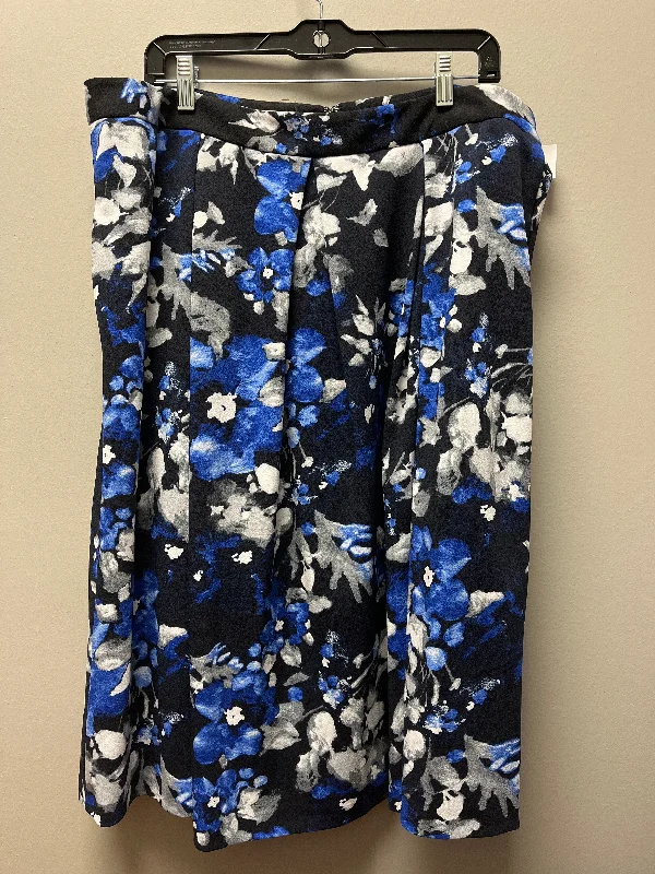 Skirt Maxi By Tahari By Arthur Levine In Floral Print, Size: 18