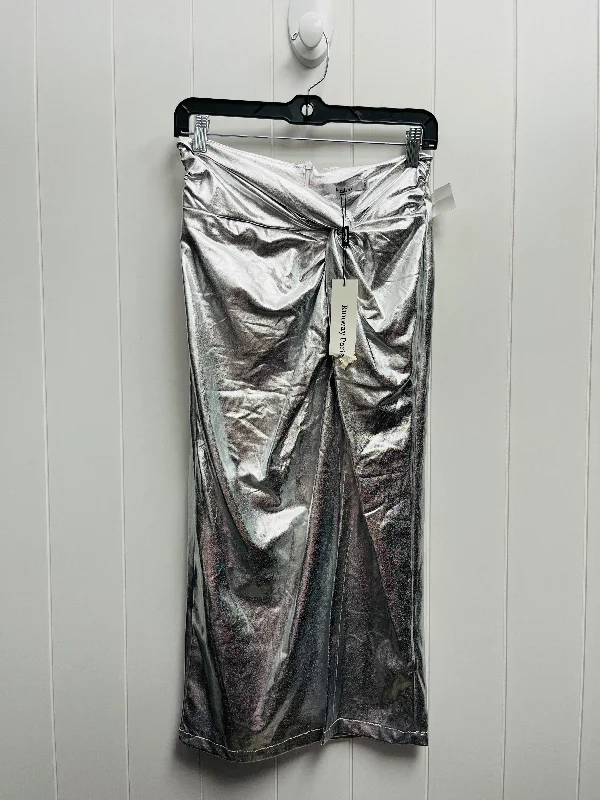 Skirt Midi By runaway paris In Silver, Size: M