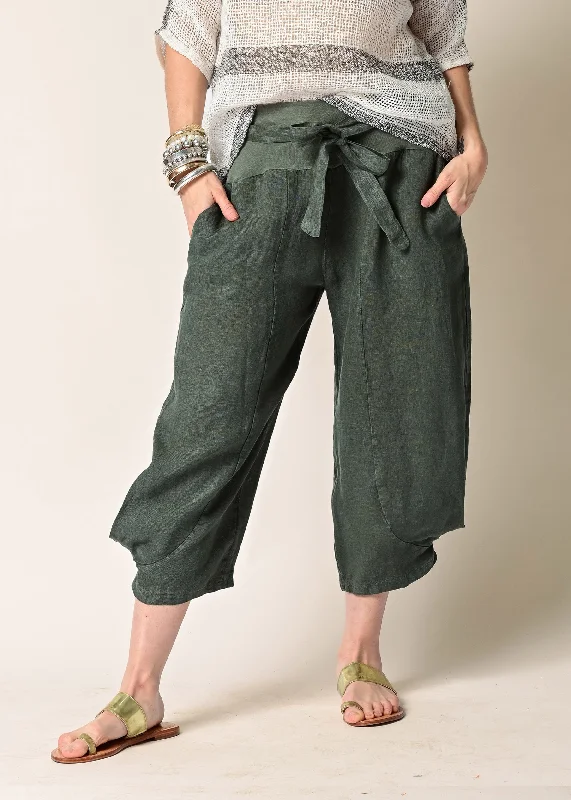 Addison Linen Pants in Khaki