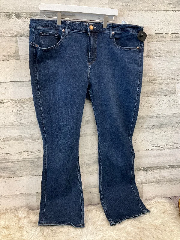 Jeans Boot Cut By Lee In Blue Denim, Size: 22