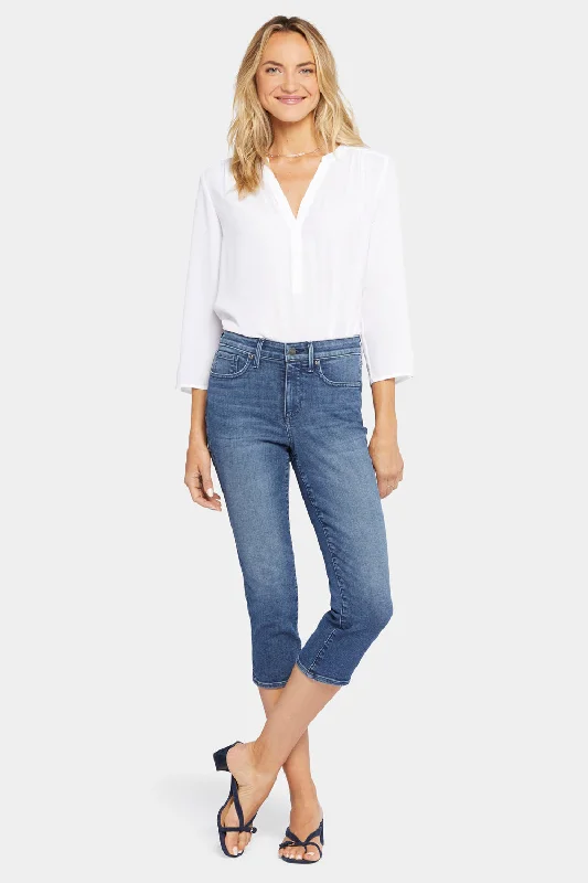 Slim Straight Crop Jeans - Caliente