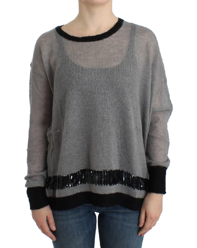 Costume National  embellished asymmetric Women's sweater