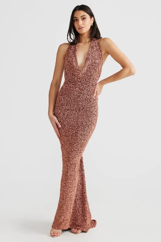 Maria Gown - Bronze Gold Foil