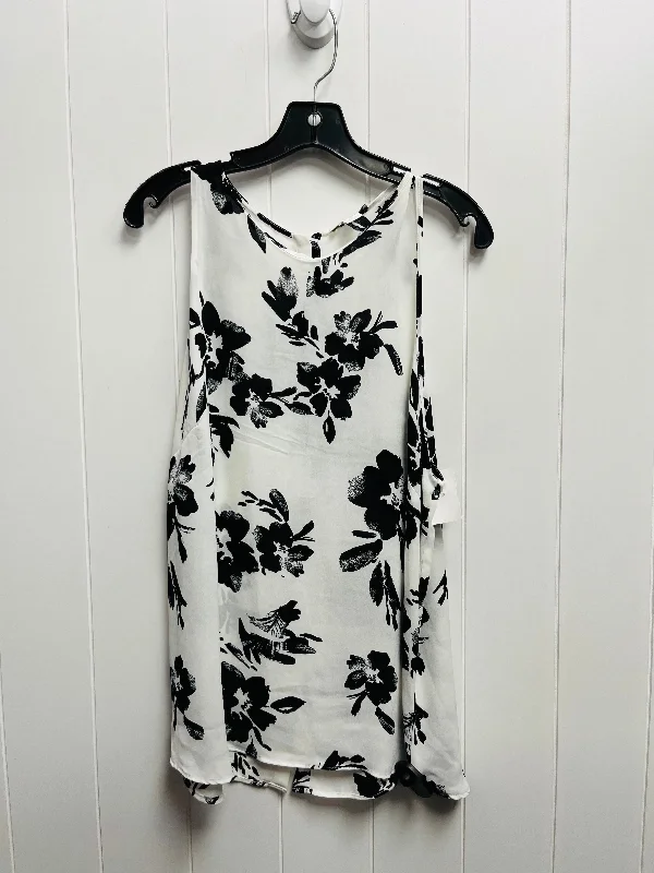 Black & White Top Sleeveless Saint Tropez, Size Xl