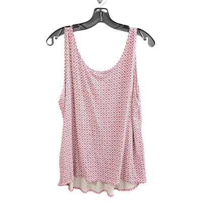 Pink & White Top Sleeveless New York And Co, Size Xl