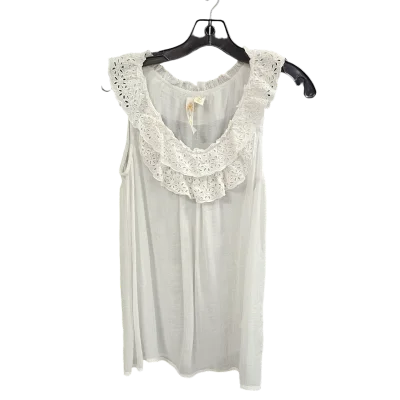 White Top Sleeveless Adiva, Size M