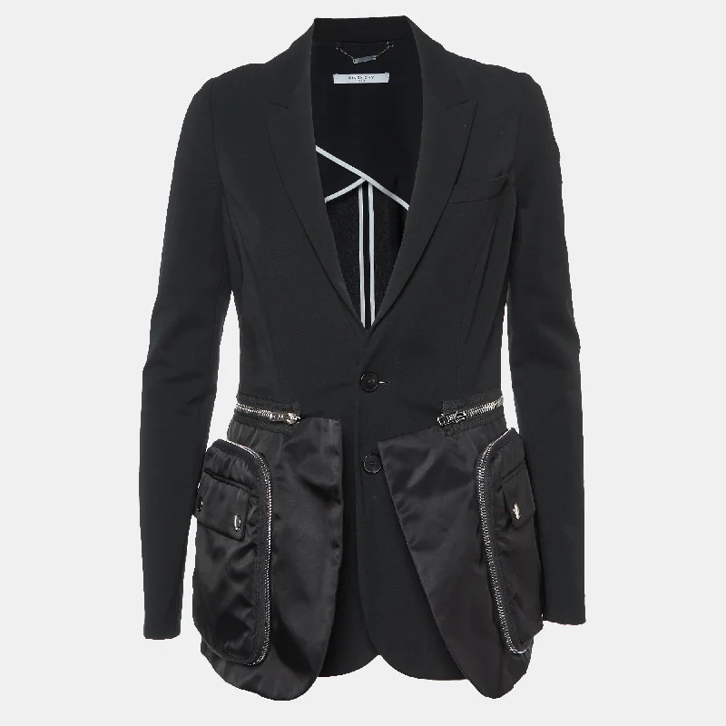 Givenchy Black Crepe Pocket Detail Jacket