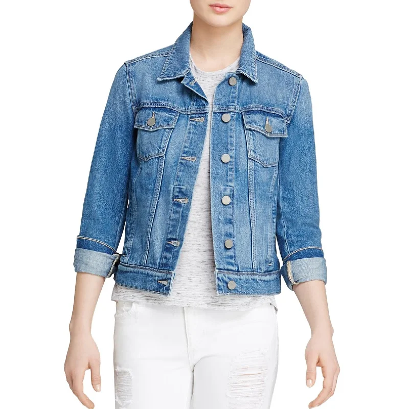 Womens Medium Wash Fall Denim Jacket