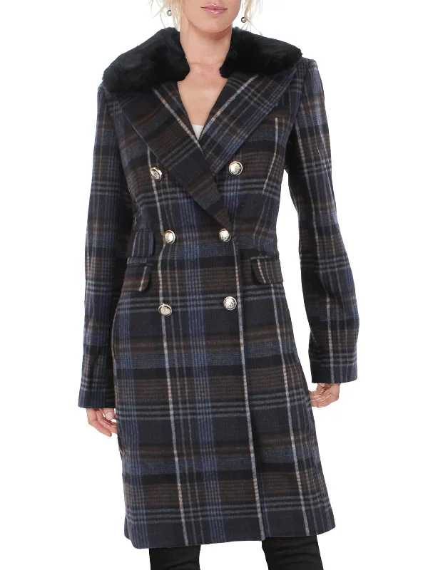 Womens Midi Double Breasted Walker Coat