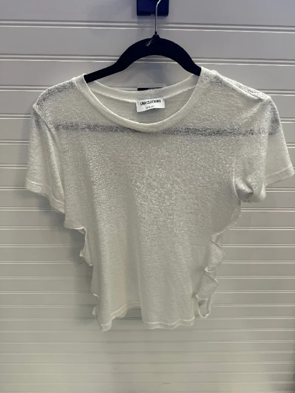 Top Short Sleeve By LNA In White, Size: Xs