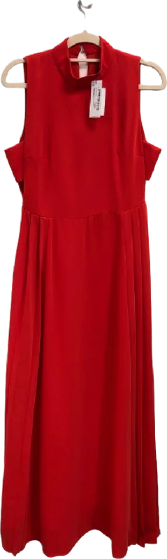 Karen Millen Red Sleeveless Midi Dress UK 6