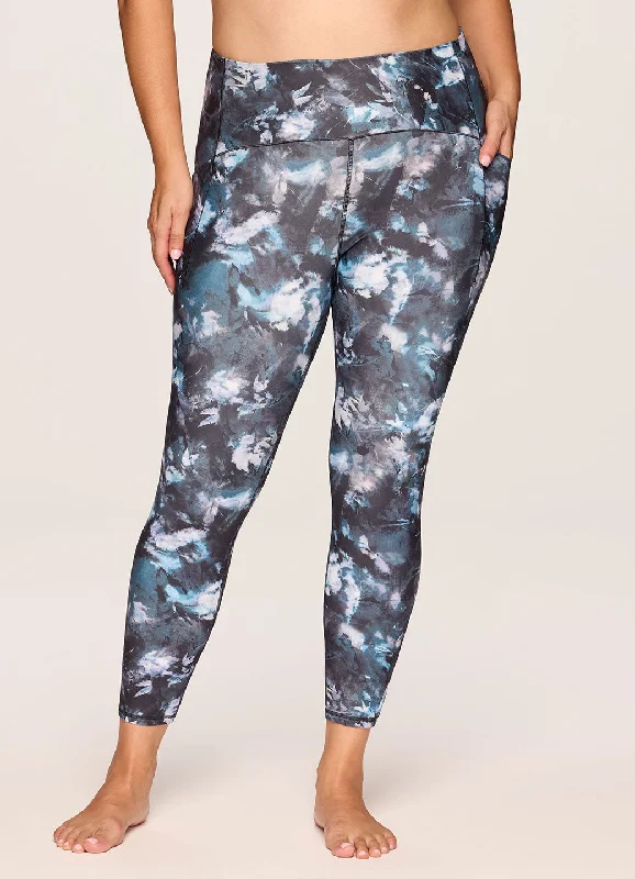 Plus Abstract Blooms Tech Flex Legging