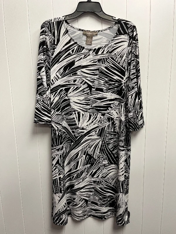 Black & White Dress Casual Short ,  ALEANDER + OAK -  Size Xxl