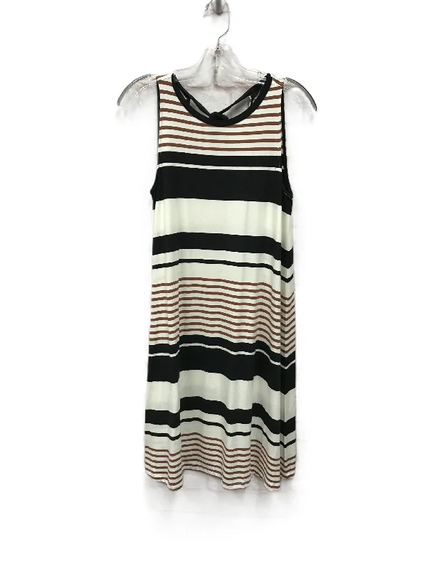 Brown & Cream Dress Casual Short By Loft, Size: Xs