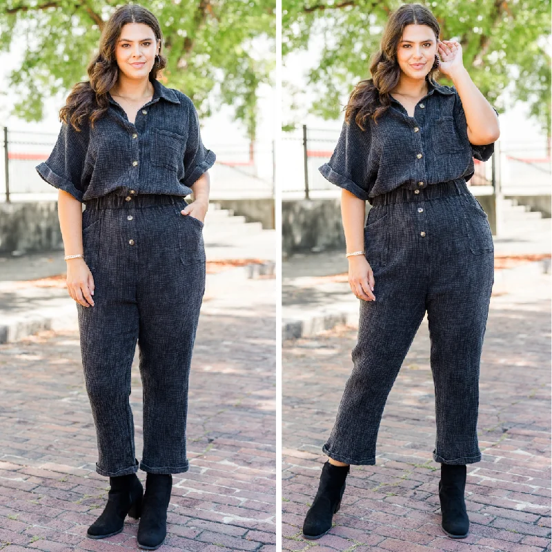 Slowly Drifting Jumpsuit, Black